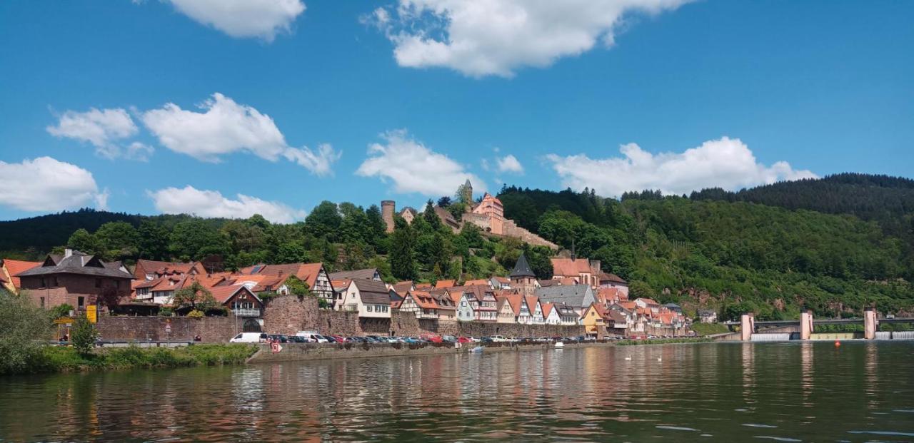 Appartement Schlossberg, Gasthaus Hirsch Hirschhorn Esterno foto